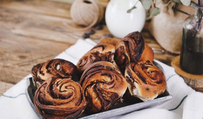 Бриоши с шоколадом